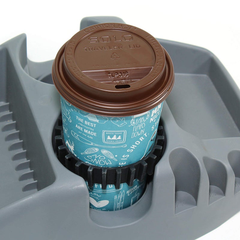 Gadjit Beverage Bands Car Cup Holder Adapter - Stop On-The-Go Drinks from Wobbling in Your Cup Holder (2 Pack) | Keeps 8-28 oz Coffee Cups, 12-16 oz Soda Cans, 20 oz Water Bottles, Mugs from Tipping - Image 1